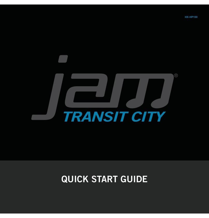 Jam Audio Transit City HX-HP150 quick start guide