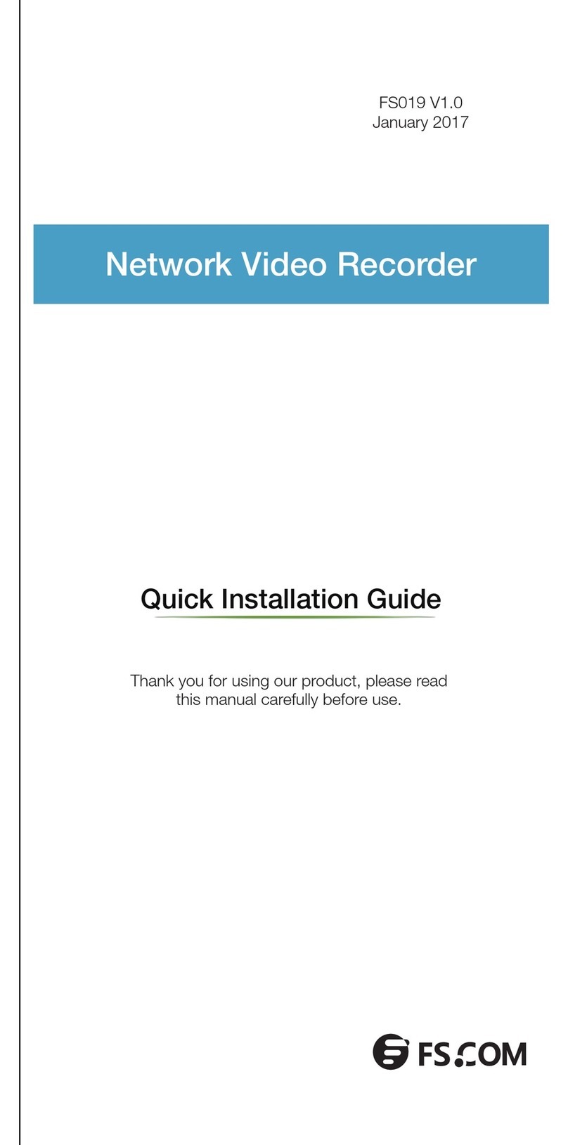 FS FS-NVR-36CH Quick installation guide