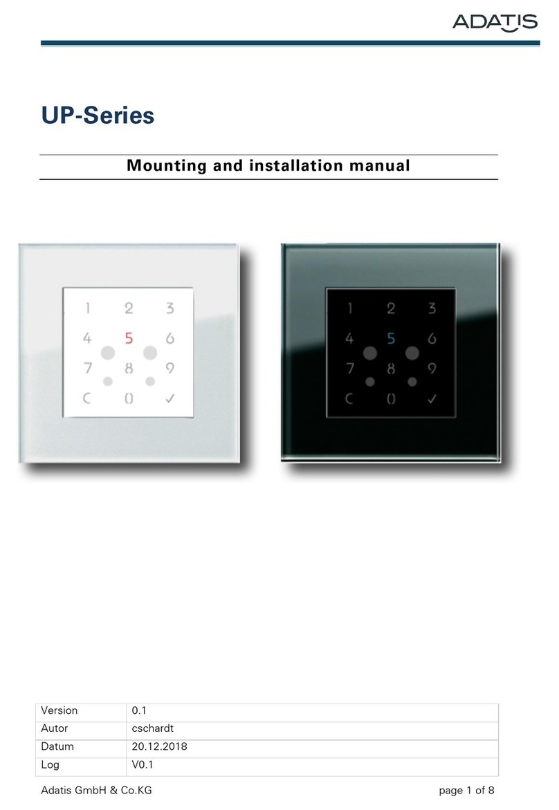 ADATIS UP Series Mounting and installation manual