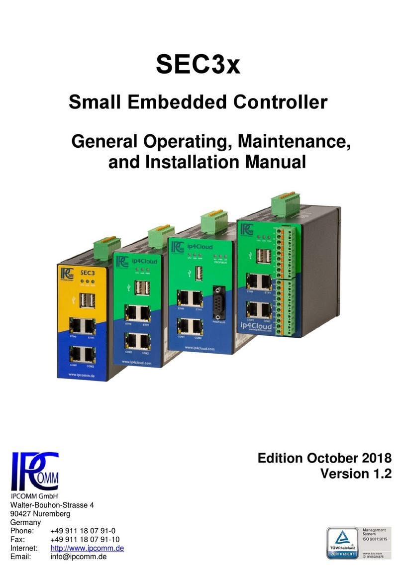 IPCOMM SEC3 Series General Operating, Maintenance, and Installation Manual IPCOMM SEC3 Series General Operating, Maintenance, and Installation Manual