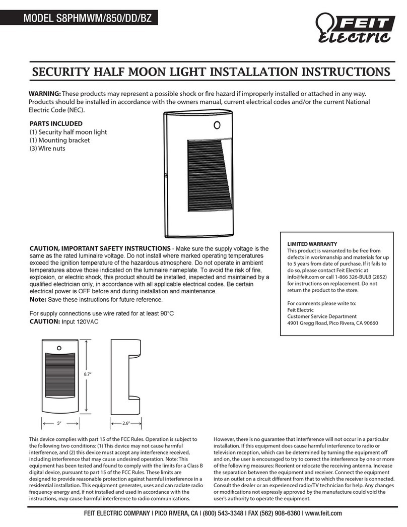Feit Electric S8PHMWM/850/DD/BZ installation instructions Feit Electric S8PHMWM/850/DD/BZ installation instructions