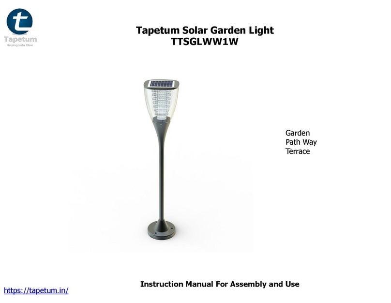 Tapetum TTSGLWW1W Instruction Manual For Assembly and Use