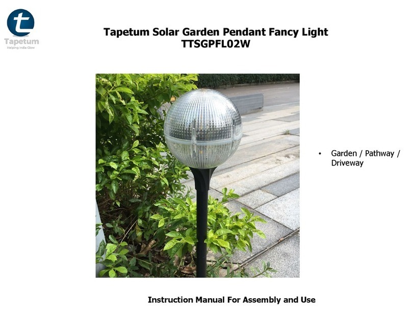 Tapetum TTSGPFL02W Instruction Manual For Assembly and Use