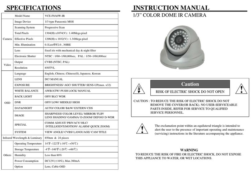 Visionite VCE-F8A0W-IR User manual