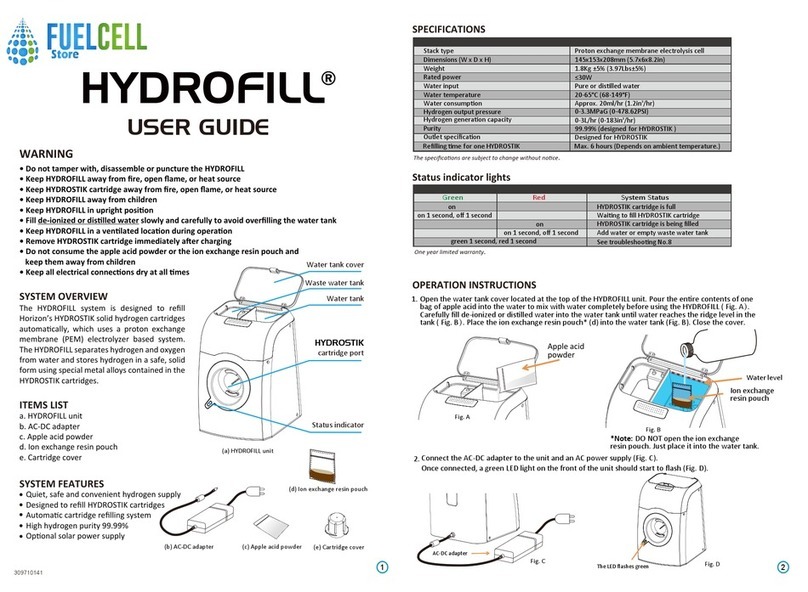 Horizon Fuel Cell Technologies HYDROFILL user guide