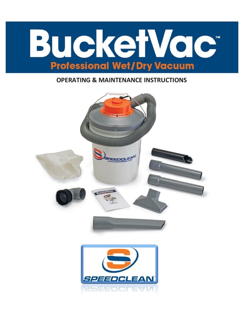 Speed Clean BucketVac Operating & maintenance instructions