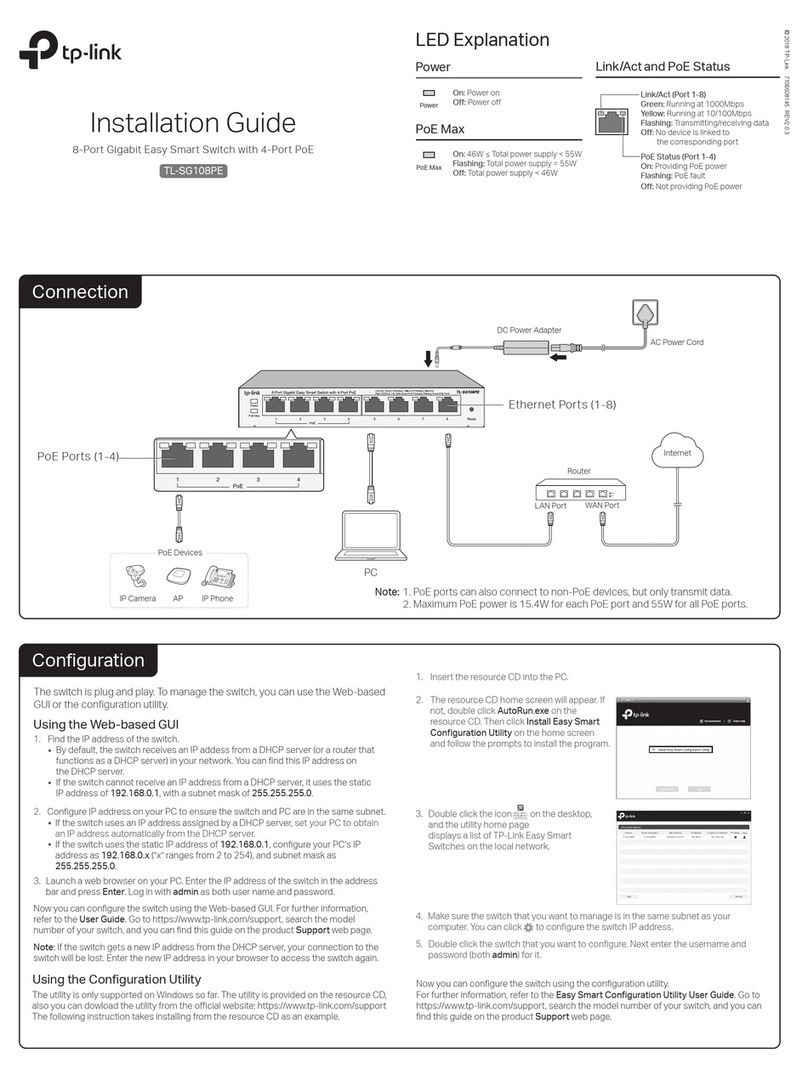 TP-Link TL-SG108PE installation guide TP-Link TL-SG108PE installation guide