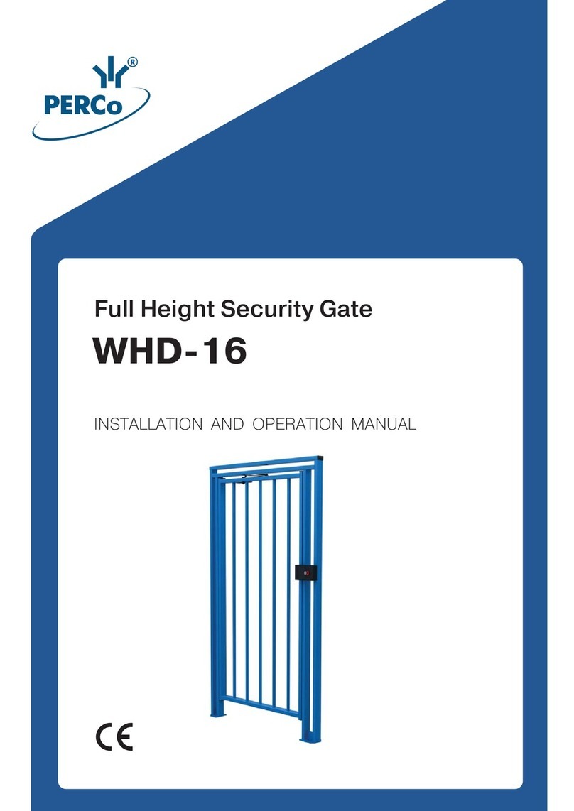 PERCo WHD-16 Installation and operation manual