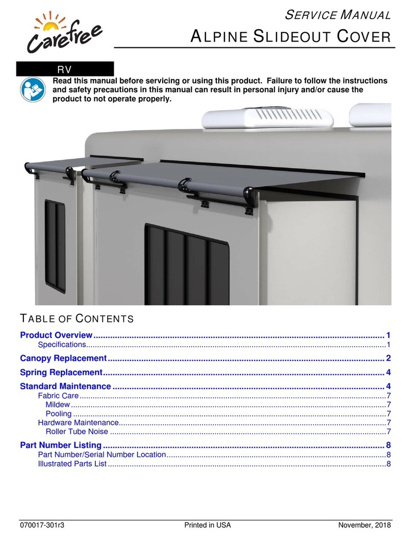 Carefree Alpine Slideout Cover User manual