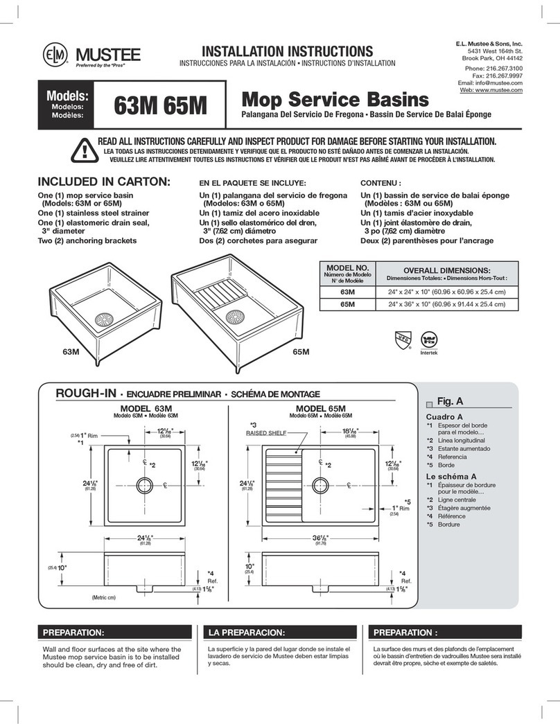 Mustee 63M installation instructions
