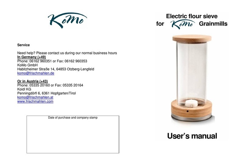 Komo Electric flour sieve user manual