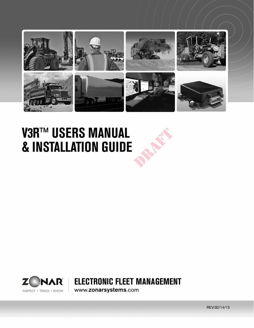 Zonar V3R User manual & installation guide
