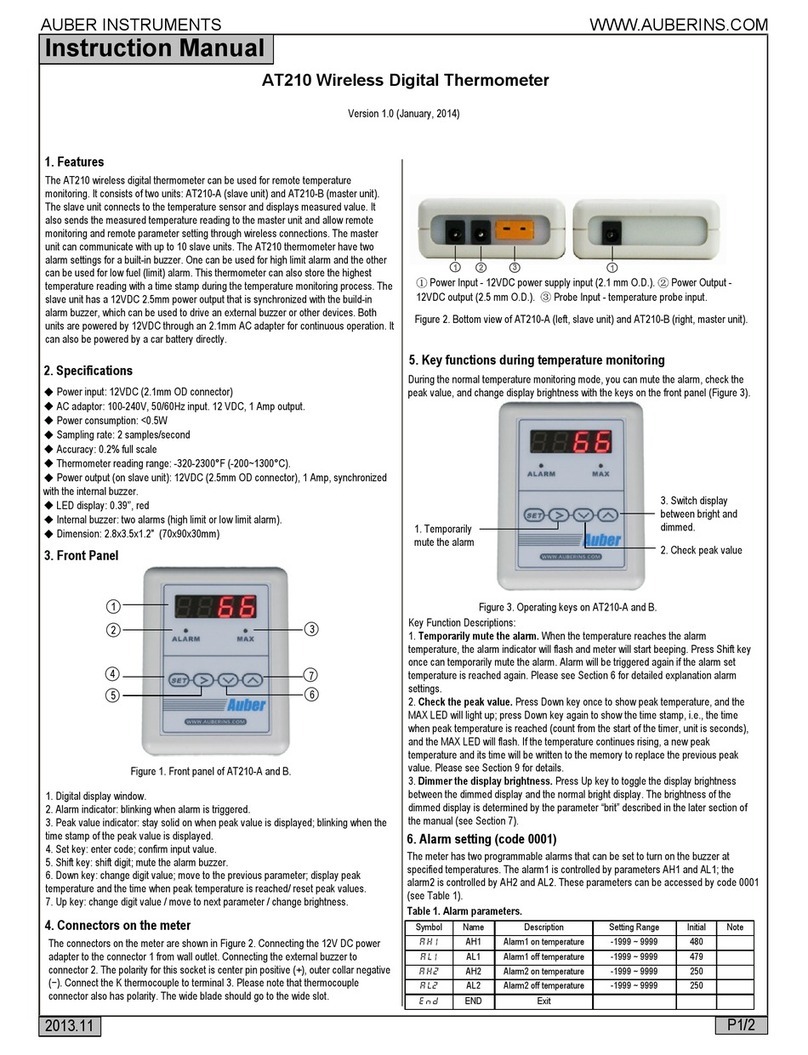Auber Instruments AT210 User manual