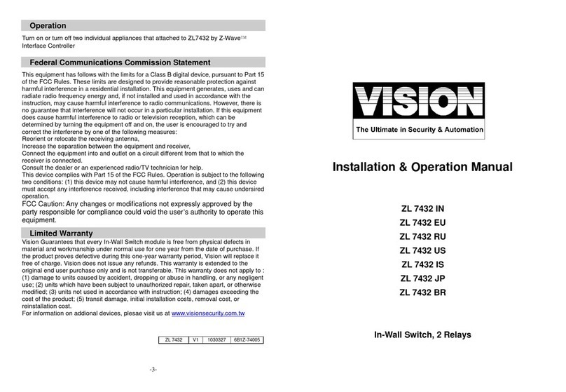 Vision ZL 7432 IN User manual