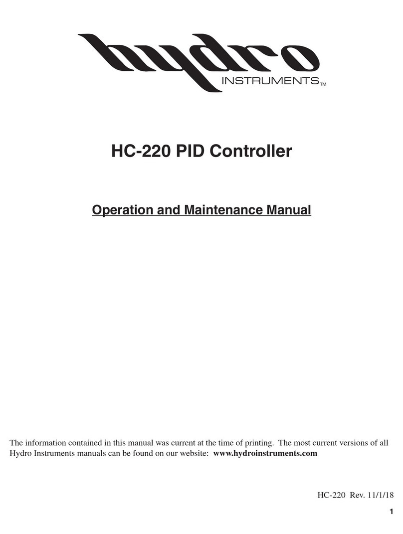 Hydro Instruments HC-220 Operation and maintenance manual