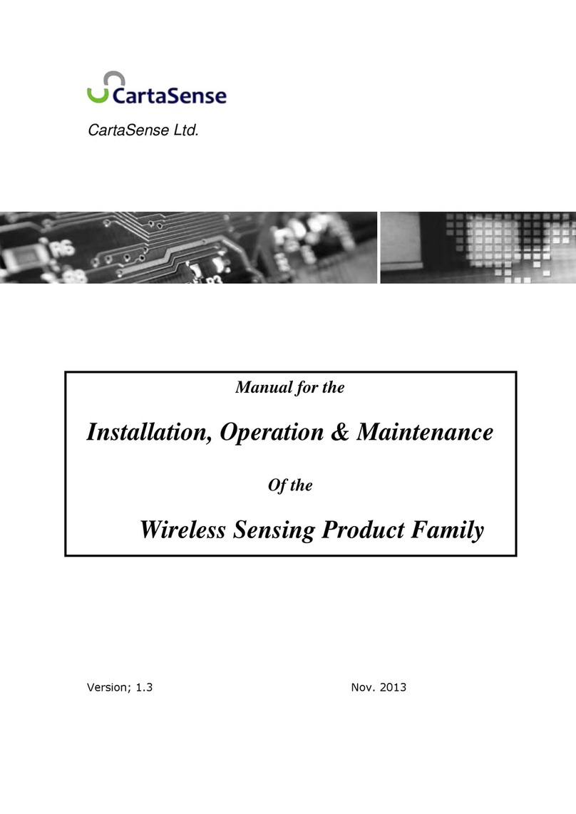 CartaSense Wireless Sensing Product Series Installation, operation & maintenance instructions