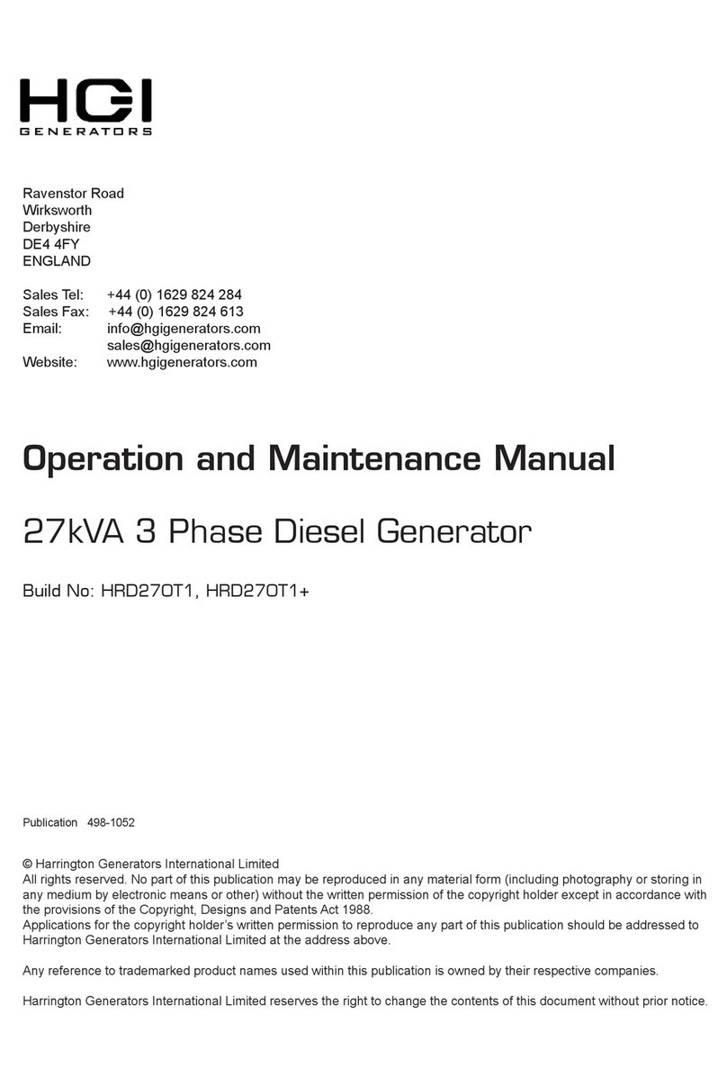 HGI Generators HRD270T1 Operation and maintenance manual