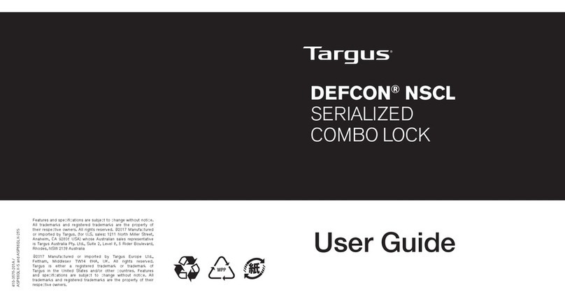 Targus Defcon NSCL User manual