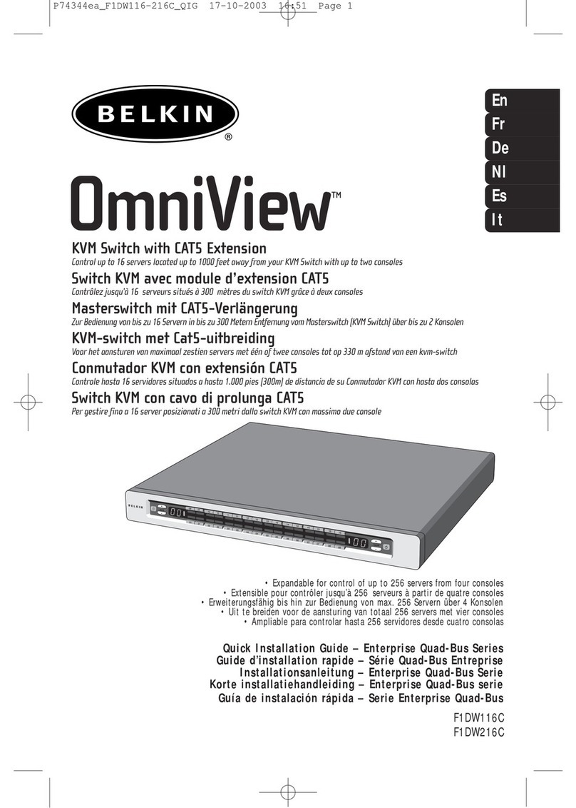 Belkin OmniView ENTERPRISE Quad-Bus Series Quick installation guide Belkin OmniView ENTERPRISE Quad-Bus Series Quick installation guide