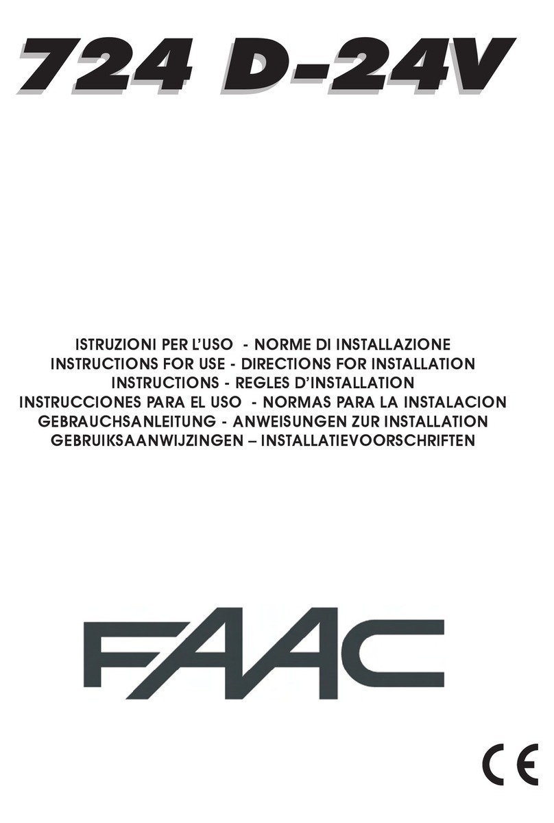 FAAC 724 D-24V User manual