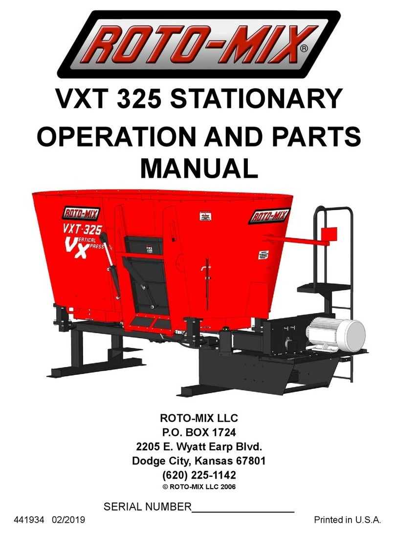 Roto-Mix VXT 325 Operation and parts manual
