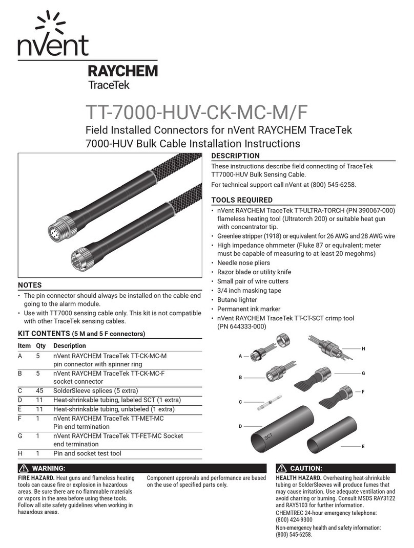 nvent Raychem TraceTek TT-7000-HUV-CK-MC-M User manual