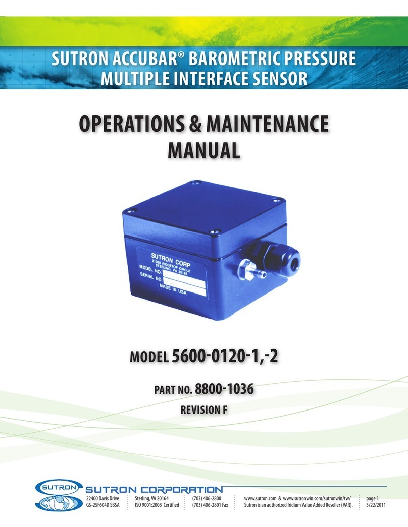 Sutron ACCUBAR 5600-0120-2 Operation & maintenance manual Sutron ACCUBAR 5600-0120-2 Operation & maintenance manual