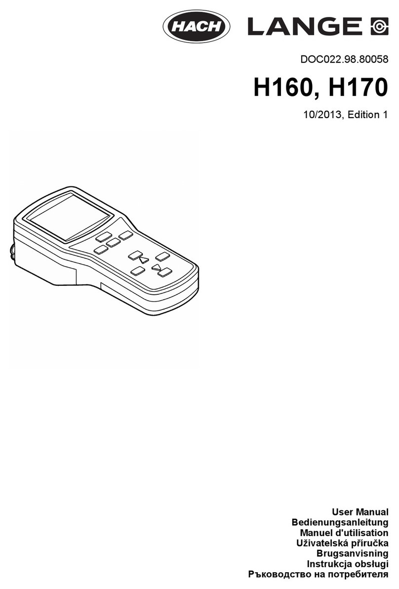 Hach H160 User manual