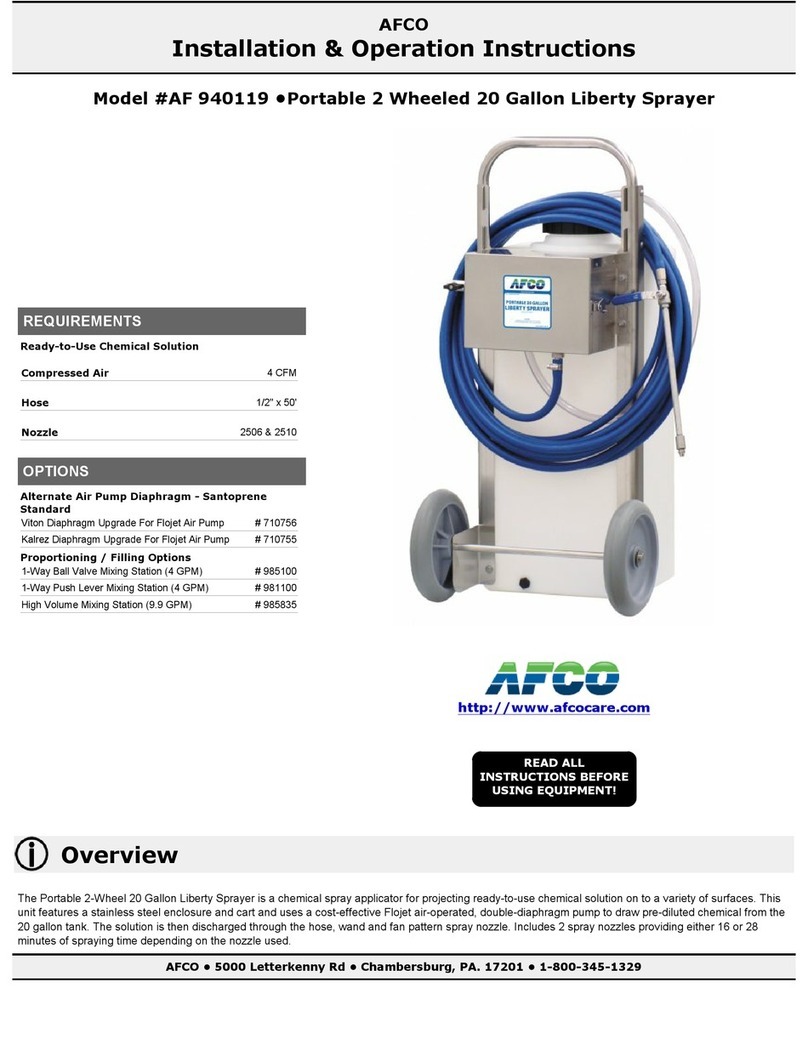 AFCO AF 940119 Installation & operation instructions