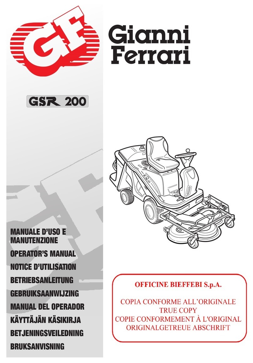 Gianni Ferrari GSR200 Operator's manual