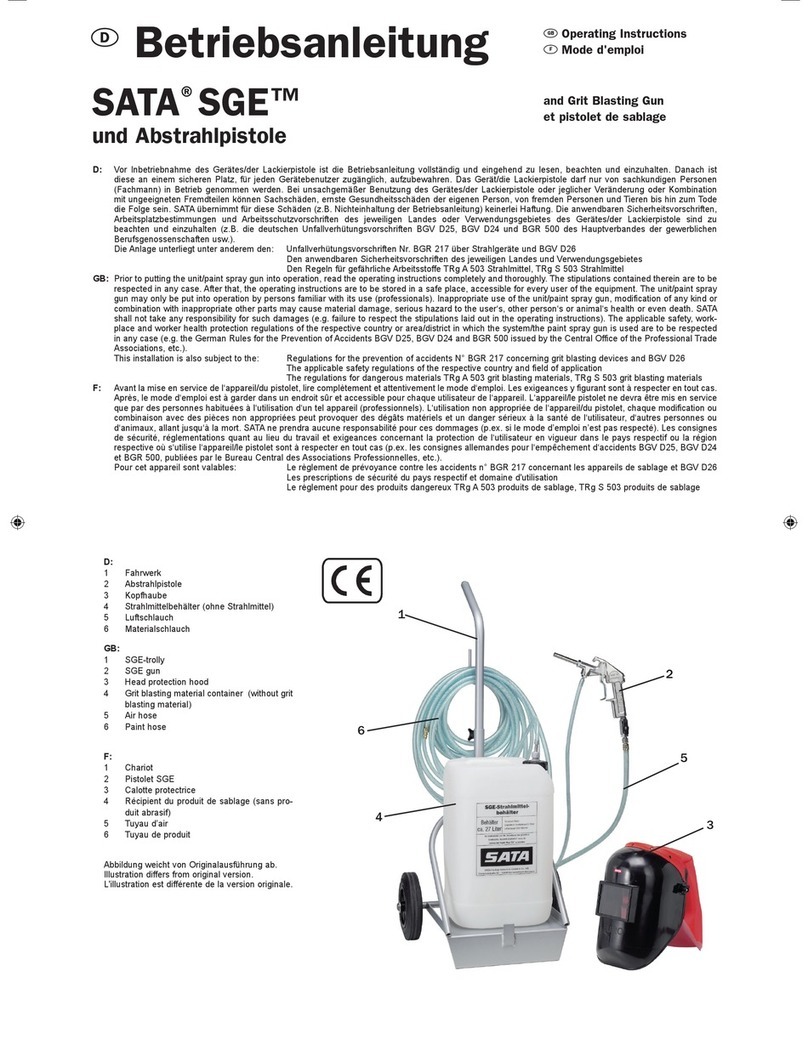SATA SGE operating instructions