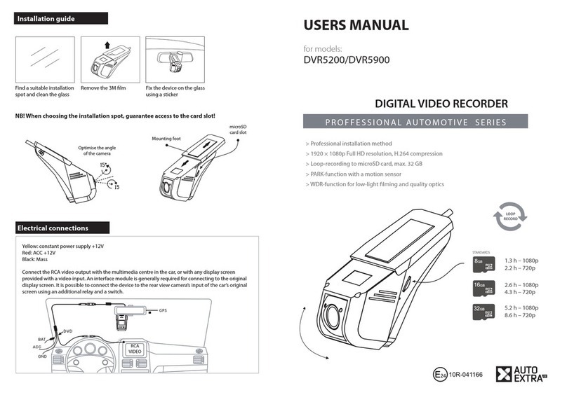 AutoExtra DVR5200 User manual