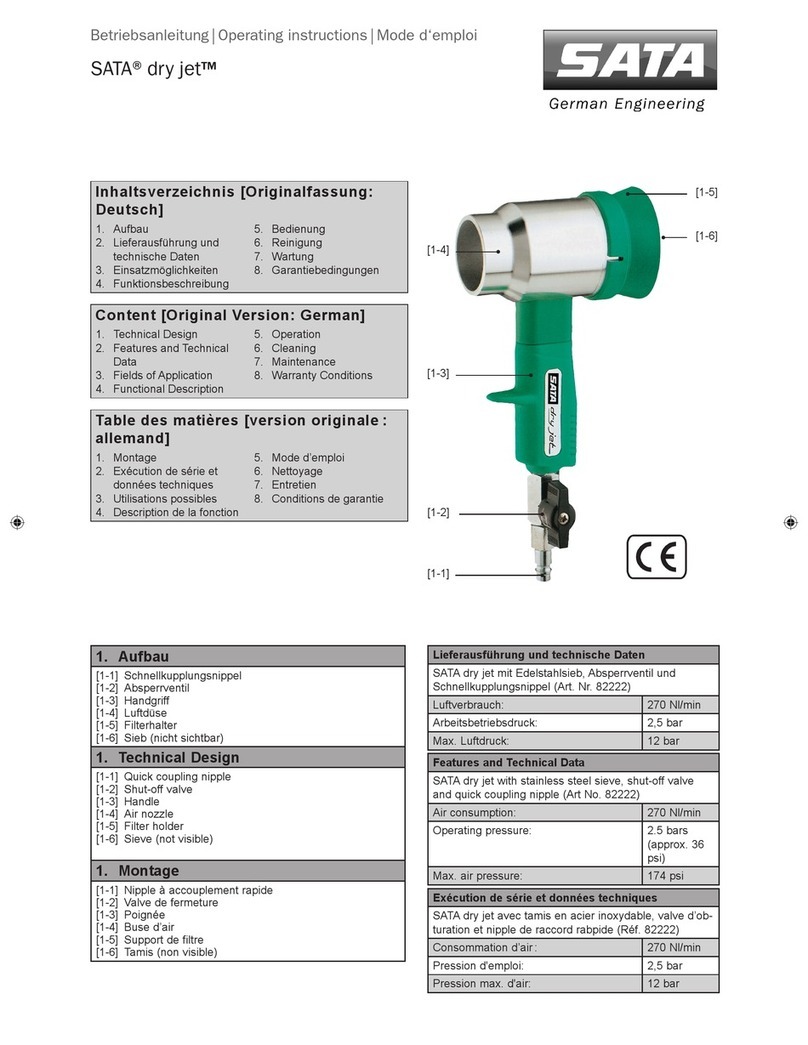 SATA dry jet operating instructions