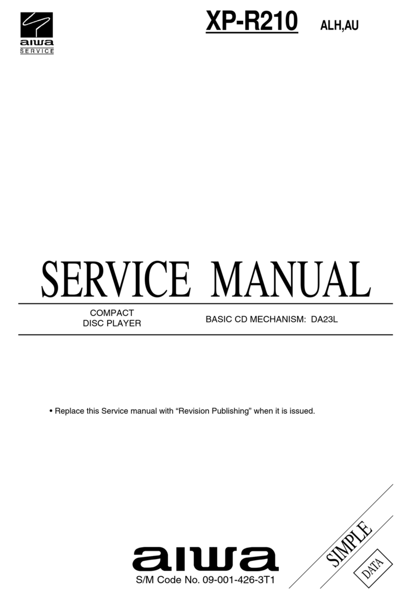 Aiwa XP-R210 User manual Aiwa XP-R210 User manual