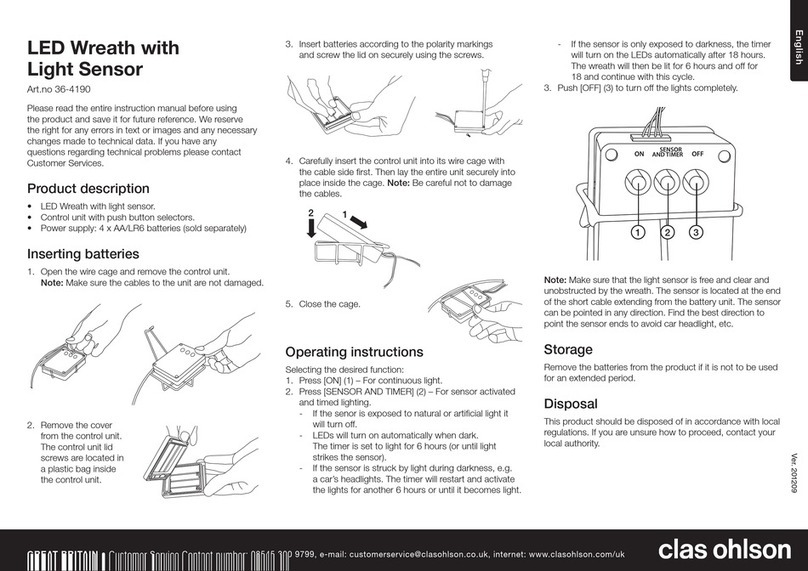 Clas Ohlson 36-4190 operating instructions
