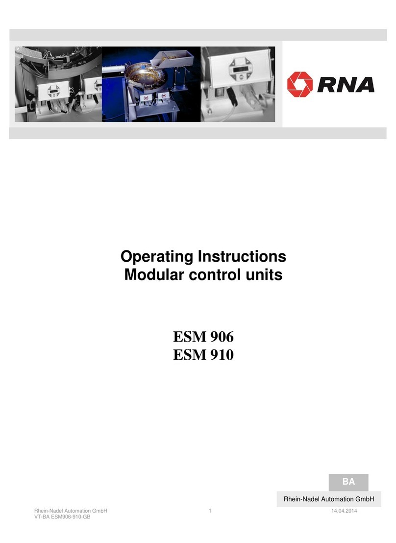 RNA ESM 906 operating instructions