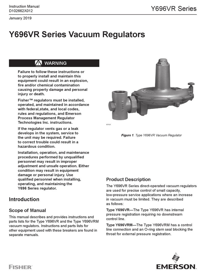 Emerson Fisher Y696VR Series User manual