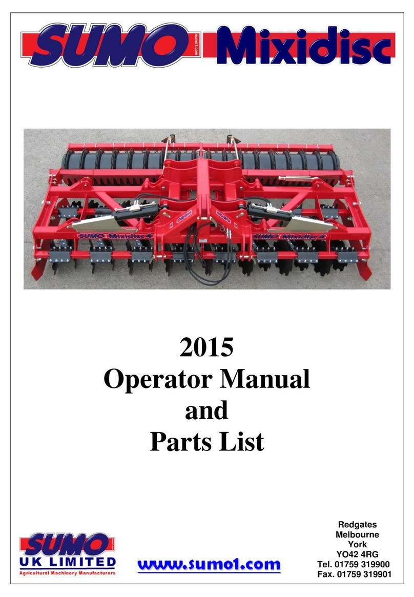 Sumo Mixidisc Operator's manual and parts list