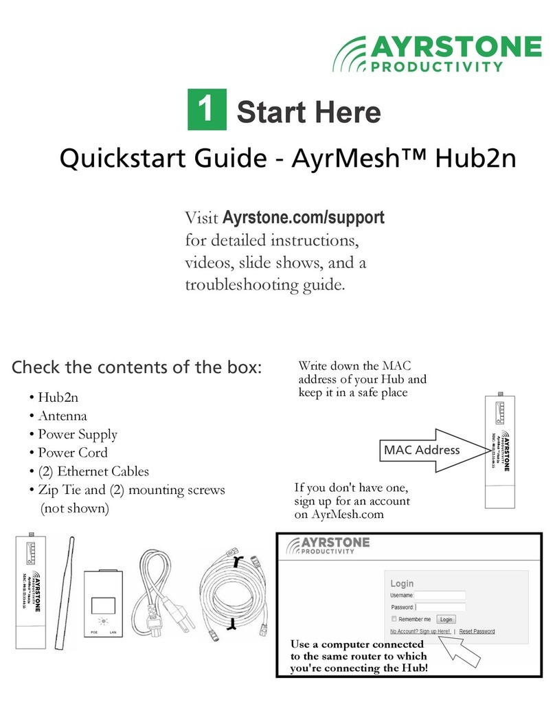 AYRSTONE AyrMesh Hub2n quick start guide
