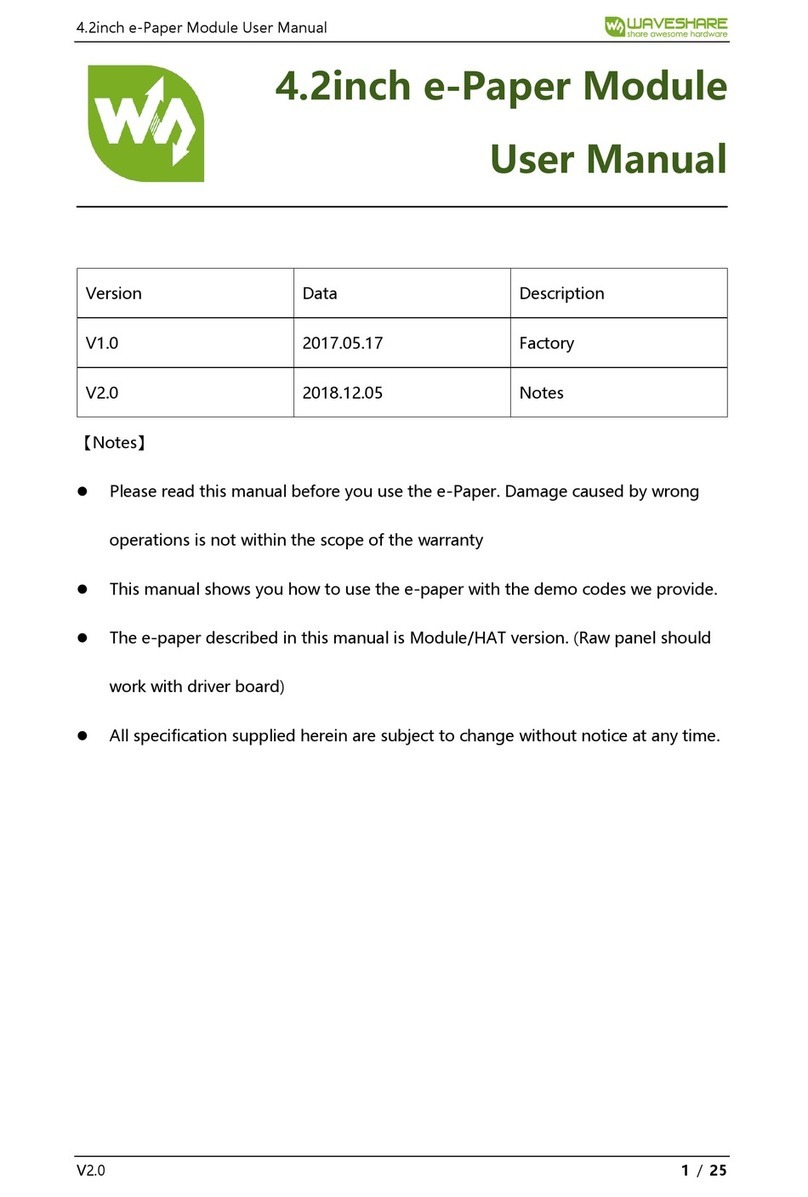 Waveshare 4.2inch e-Paper Module user manual