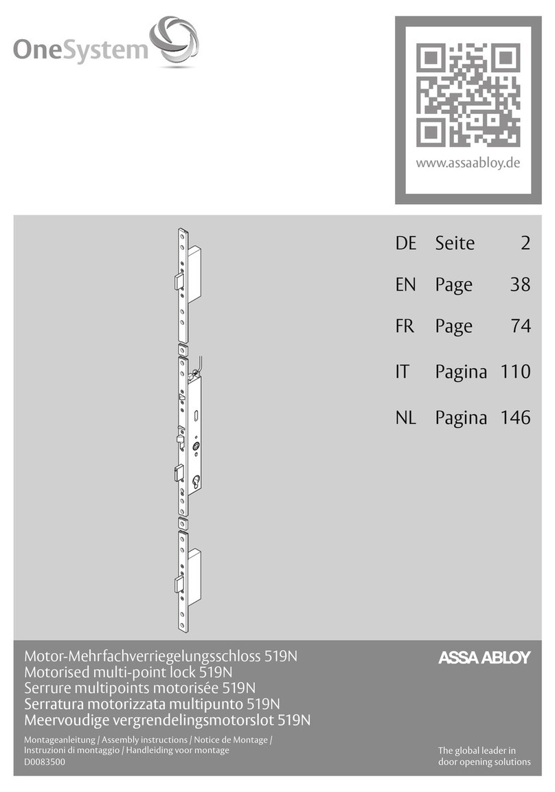 Assa Abloy OneSystem 519N Assembly instructions
