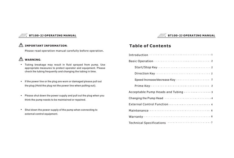LONGER BT100-2J operating manual