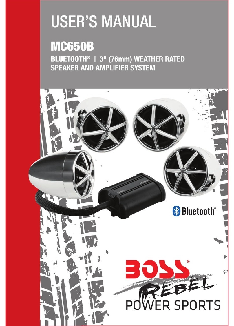 BOSSCO Rebel Power Sports MC650B user manual