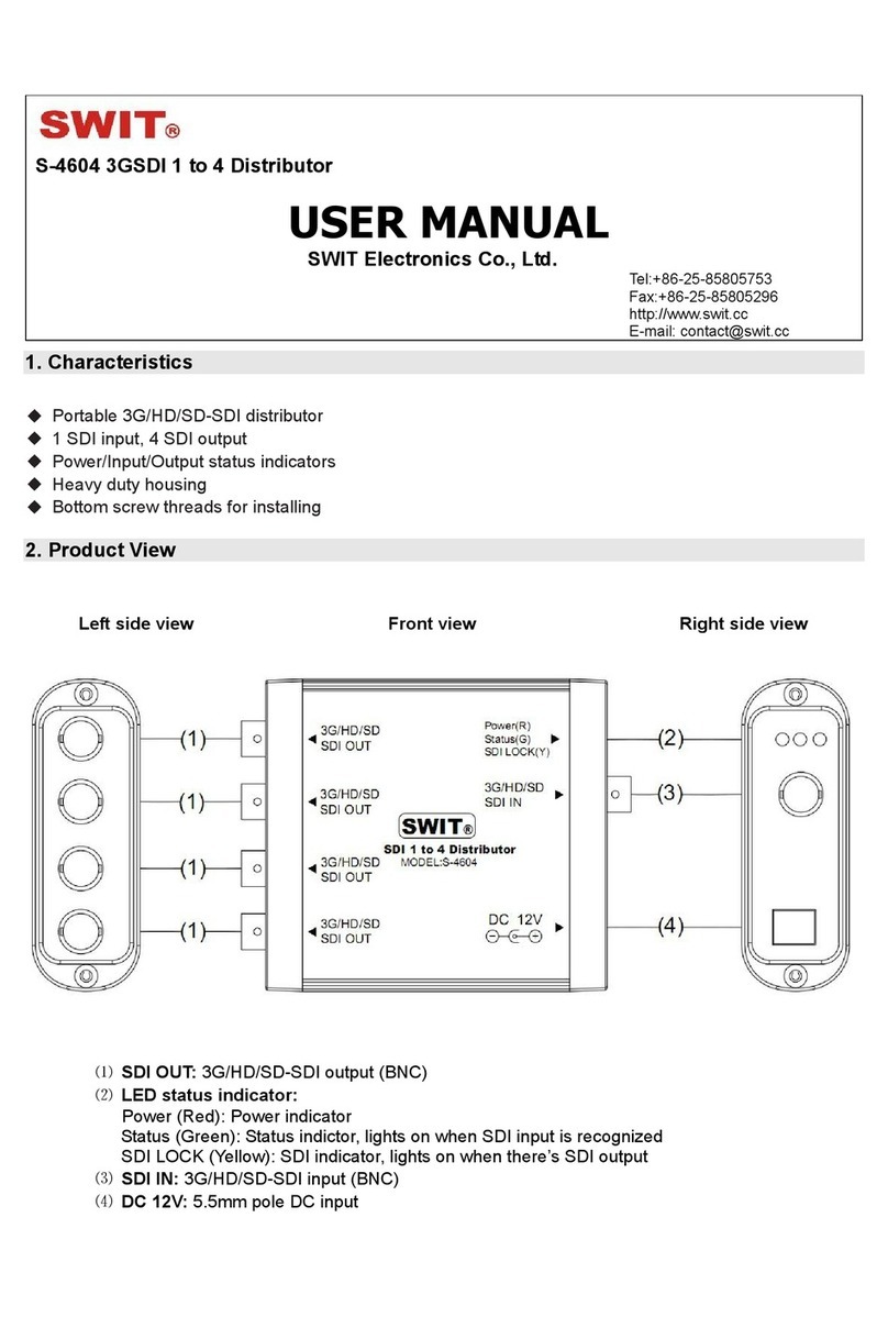 SWIT Electronics Co.,LTD. S-4604 user manual