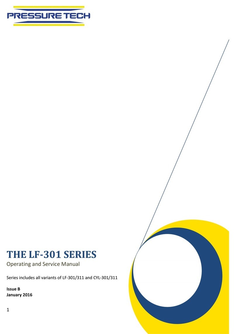 Pressure Tech LF-301 SERIES Operating and service manual