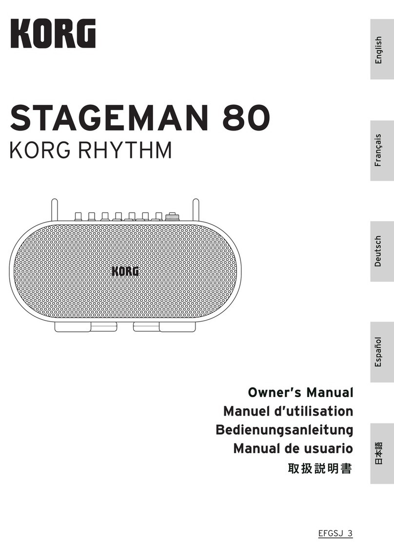 Korg STAGEMAN 80 owner's manual
