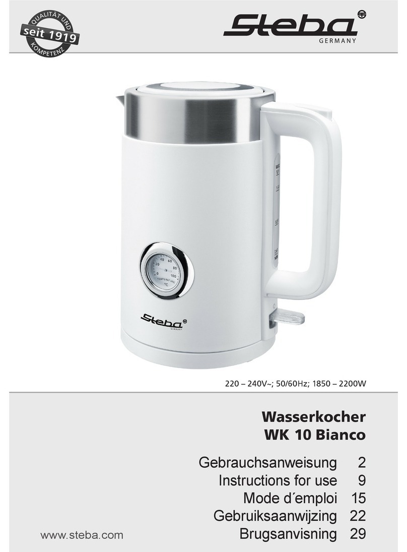 Steba WK 10 Bianco Instructions for use