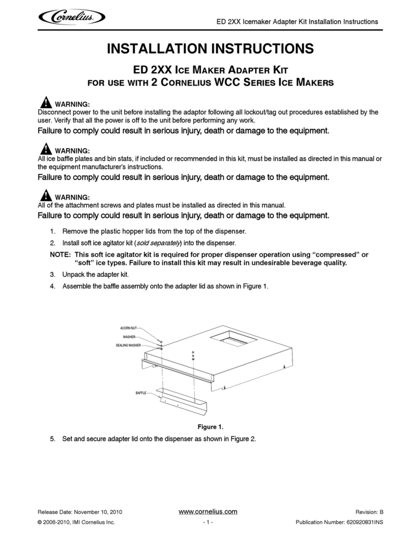 Cornelius ED 2 Series installation instructions
