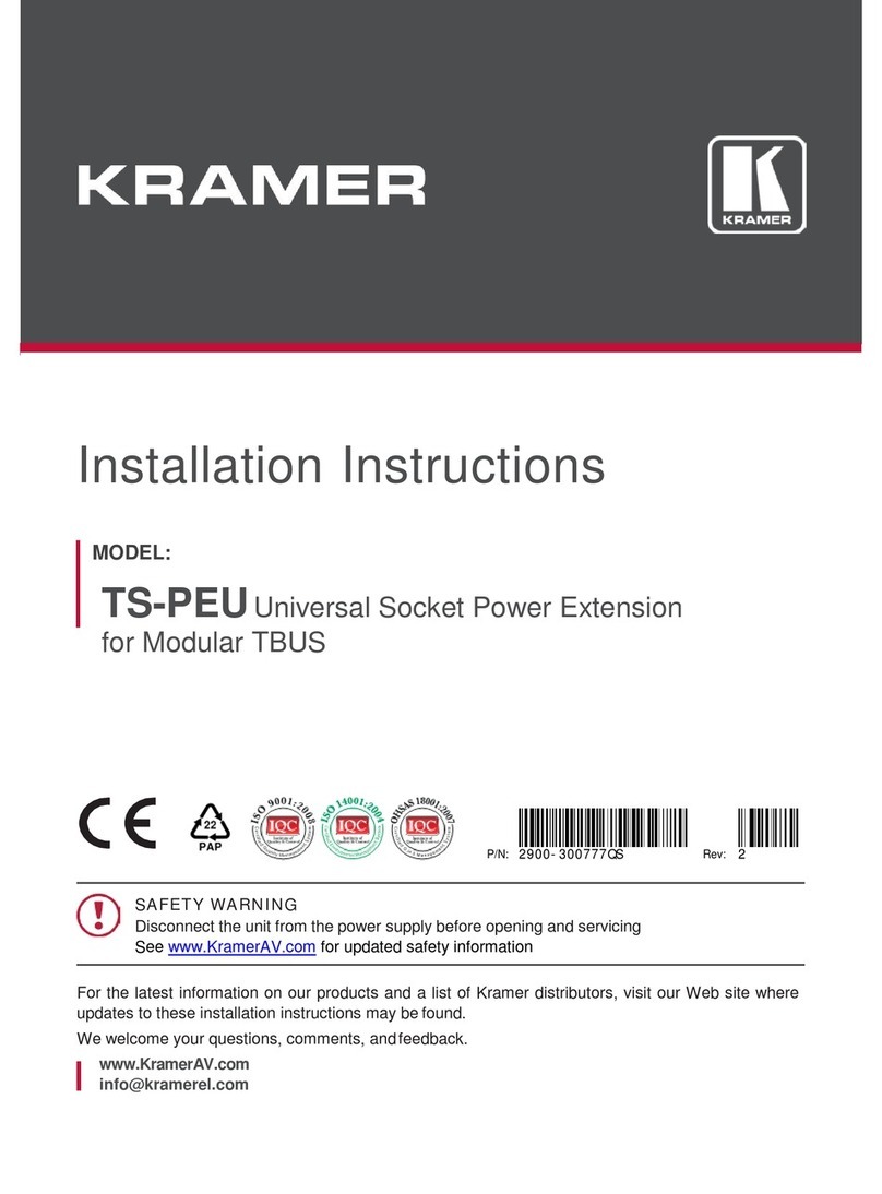 Kramer TS-PEU User manual