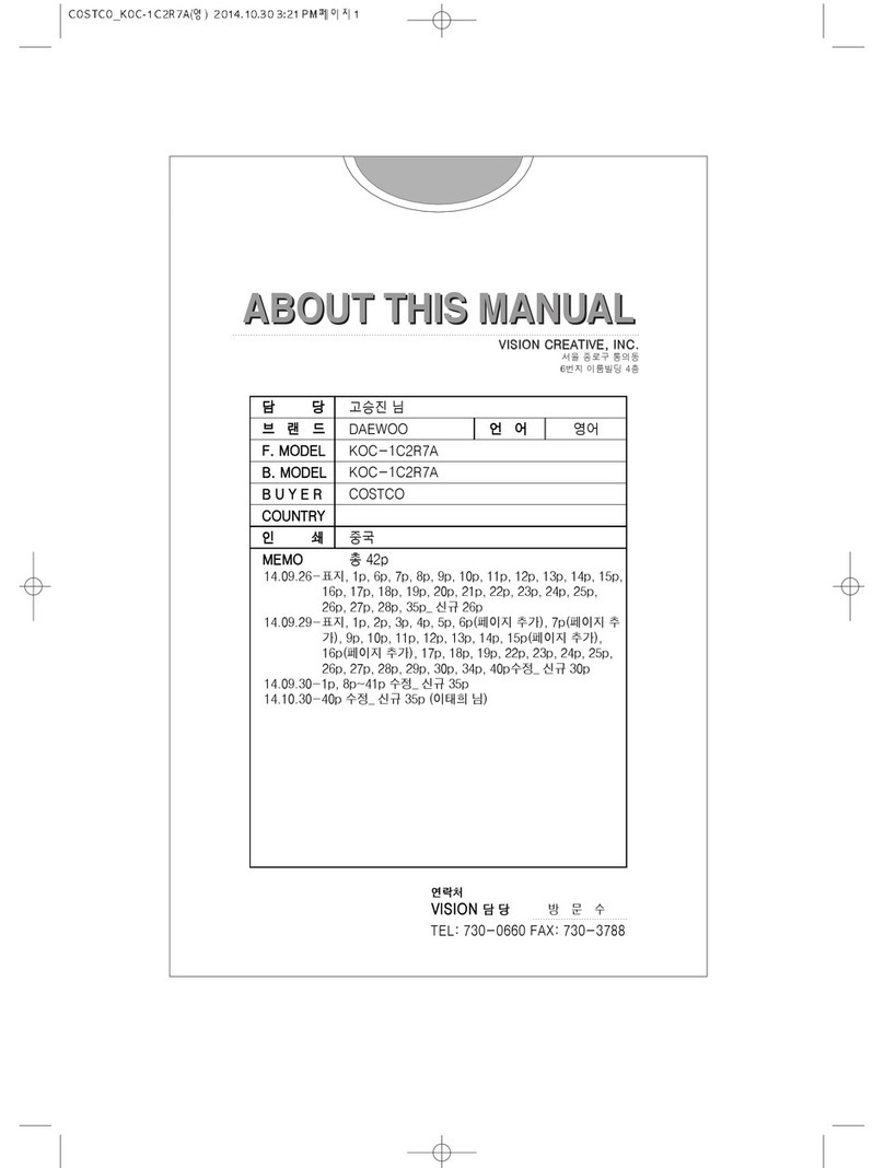 Daewoo KOC-1C2R7A owner's manual